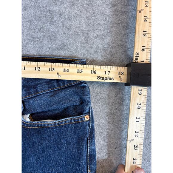 Vintage Y2K Levis 505 Red Tab Jeans Mens 32x30 Blue Straight Streetwear Casual - Picture 5 of 8